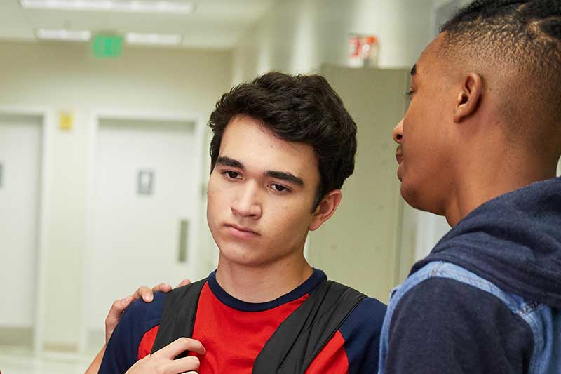 stressed out high school student